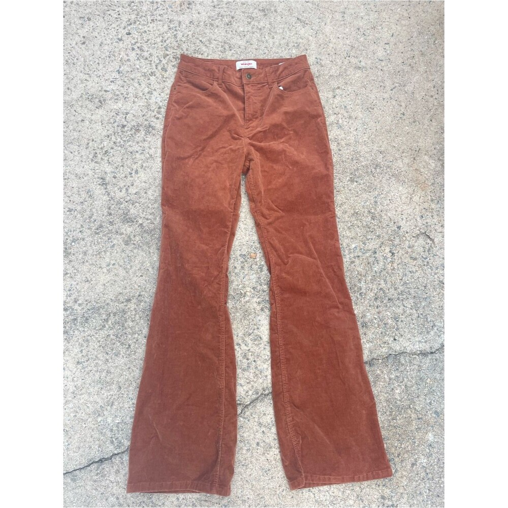 Levis Pants Womens Rust Burnt Orange Corduroy 70s High Flare Size 6x 32